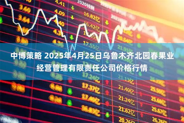 中博策略 2025年4月25日乌鲁木齐北园春果业经营管理有限责任公司价格行情