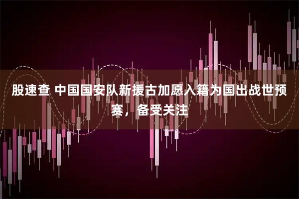 股速查 中国国安队新援古加愿入籍为国出战世预赛，备受关注