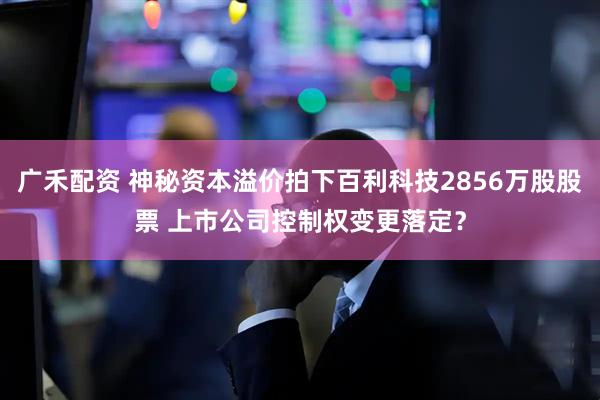 广禾配资 神秘资本溢价拍下百利科技2856万股股票 上市公司控制权变更落定？