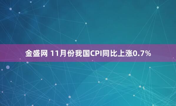 金盛网 11月份我国CPI同比上涨0.7%